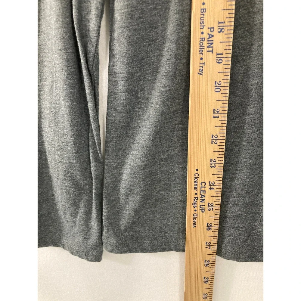 New Talbots Mock Neck‎ Top Large Gray Long Sleeve Cotton Blend Minimalist